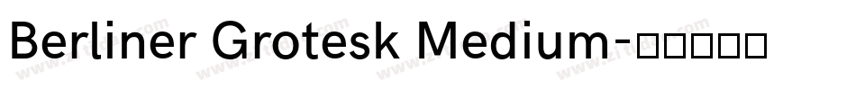 Berliner Grotesk Medium字体转换